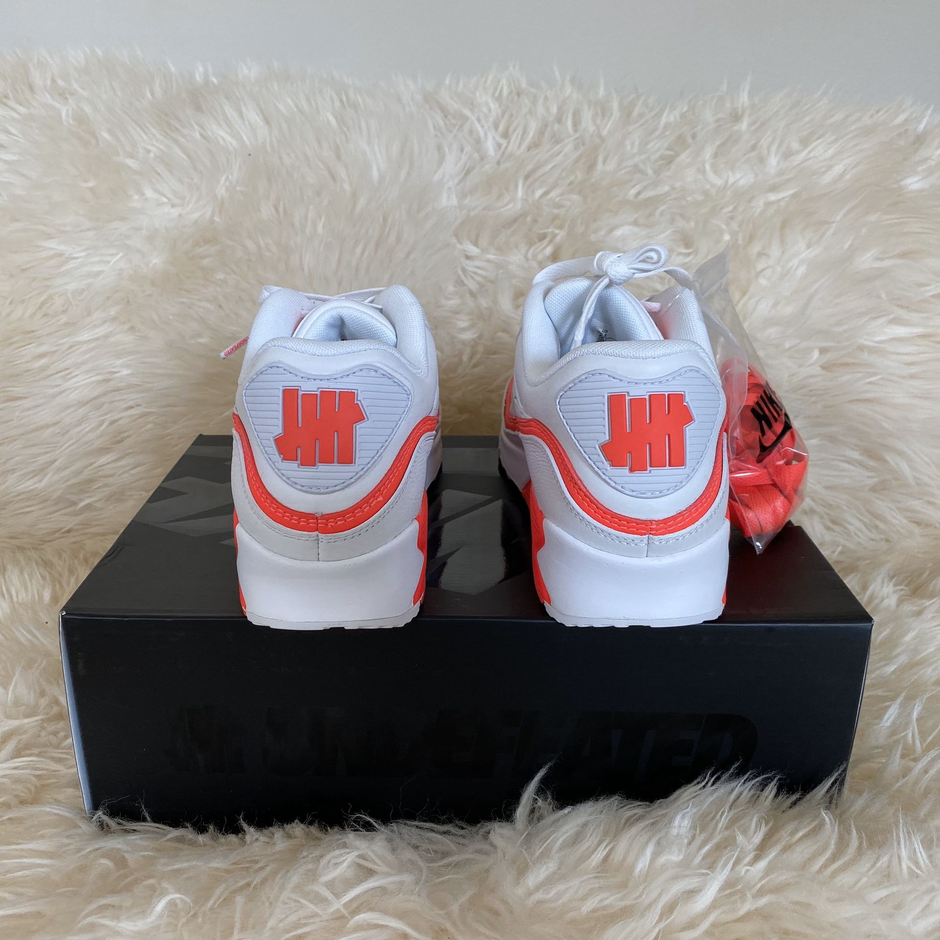 HOT Cj7197 103 Air Max 90 Undefeated White Solar Red Nike Air