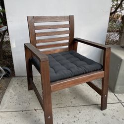 Brown wood outdoor chair
