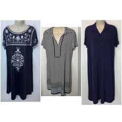 Three women’s dresses
