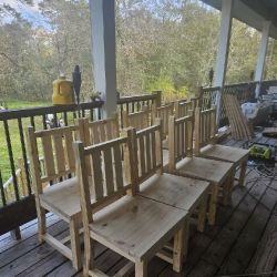 handmade solid wood chair