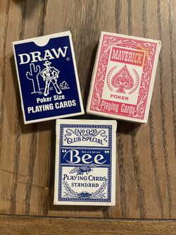 3 Decks of Playing Cards (Standard & Poker)