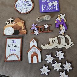 Lot Of Craft Pieces Religious 