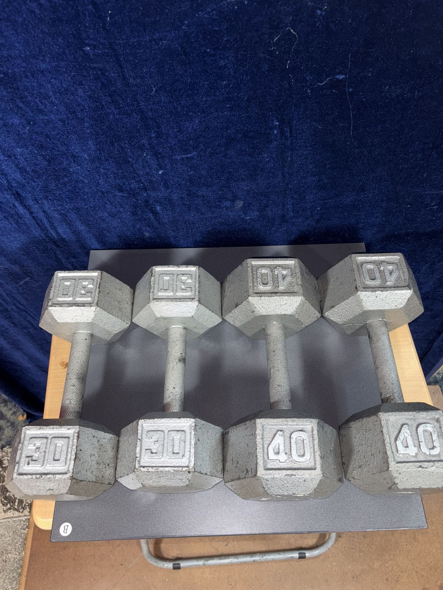 30 and 40 lb Dumbbell Pairs