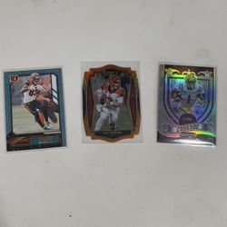 Joe Burrow Select Premier Level Die Cut Orange Prizm RC Plus Chase And Higgins!