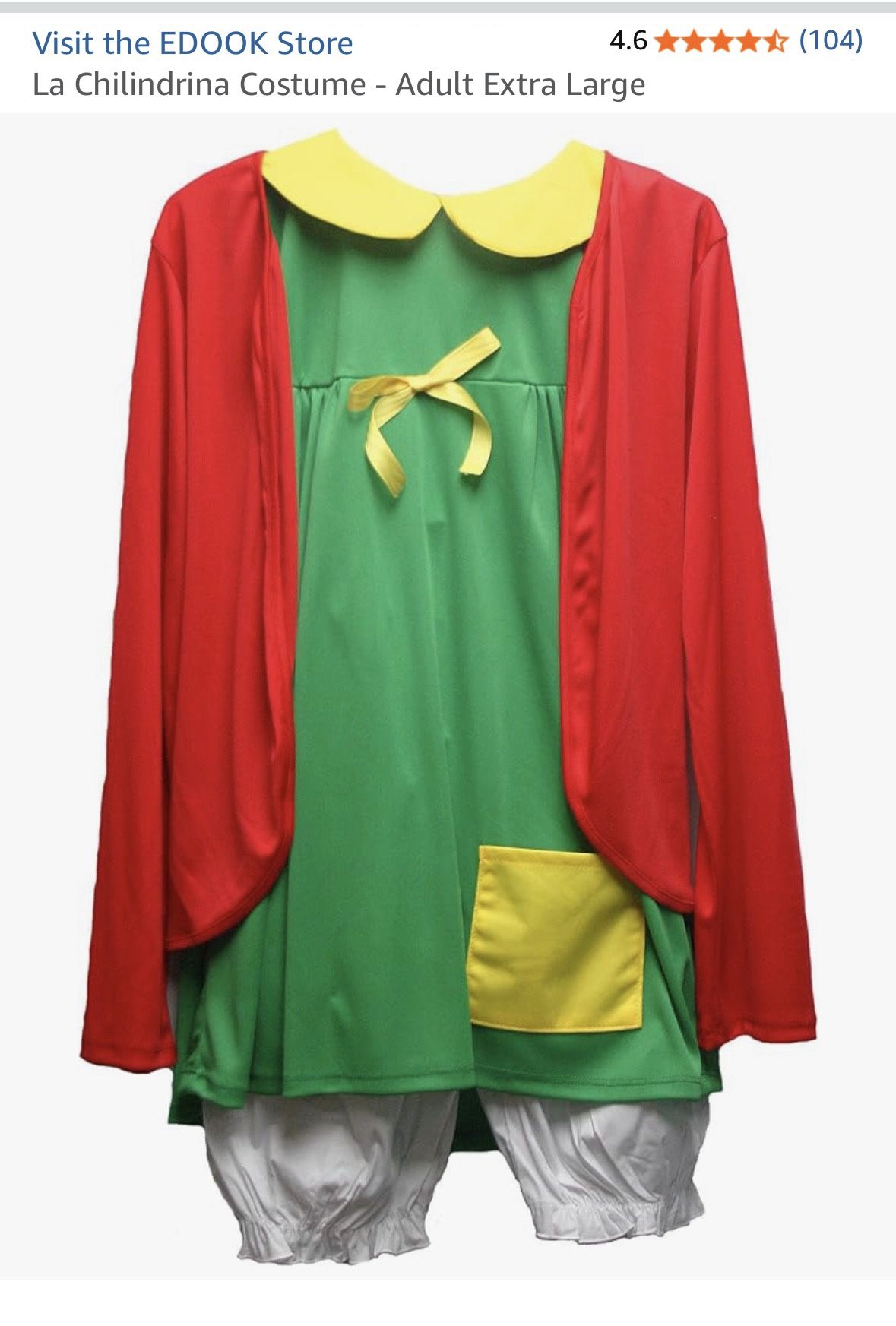 Chilindrina Costume Adult XL For Sale 