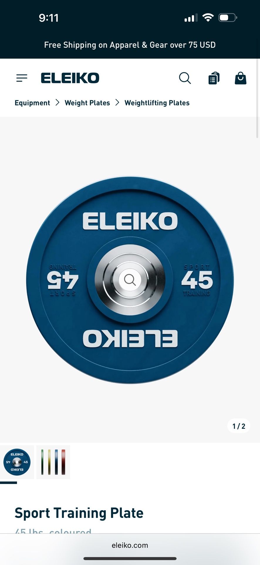 Eleiko Rubber Training Plates