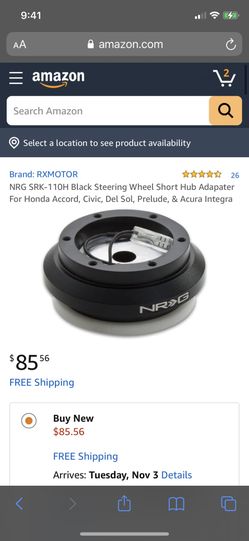 NRG short hub adapter (fits 90’s accords and acura)