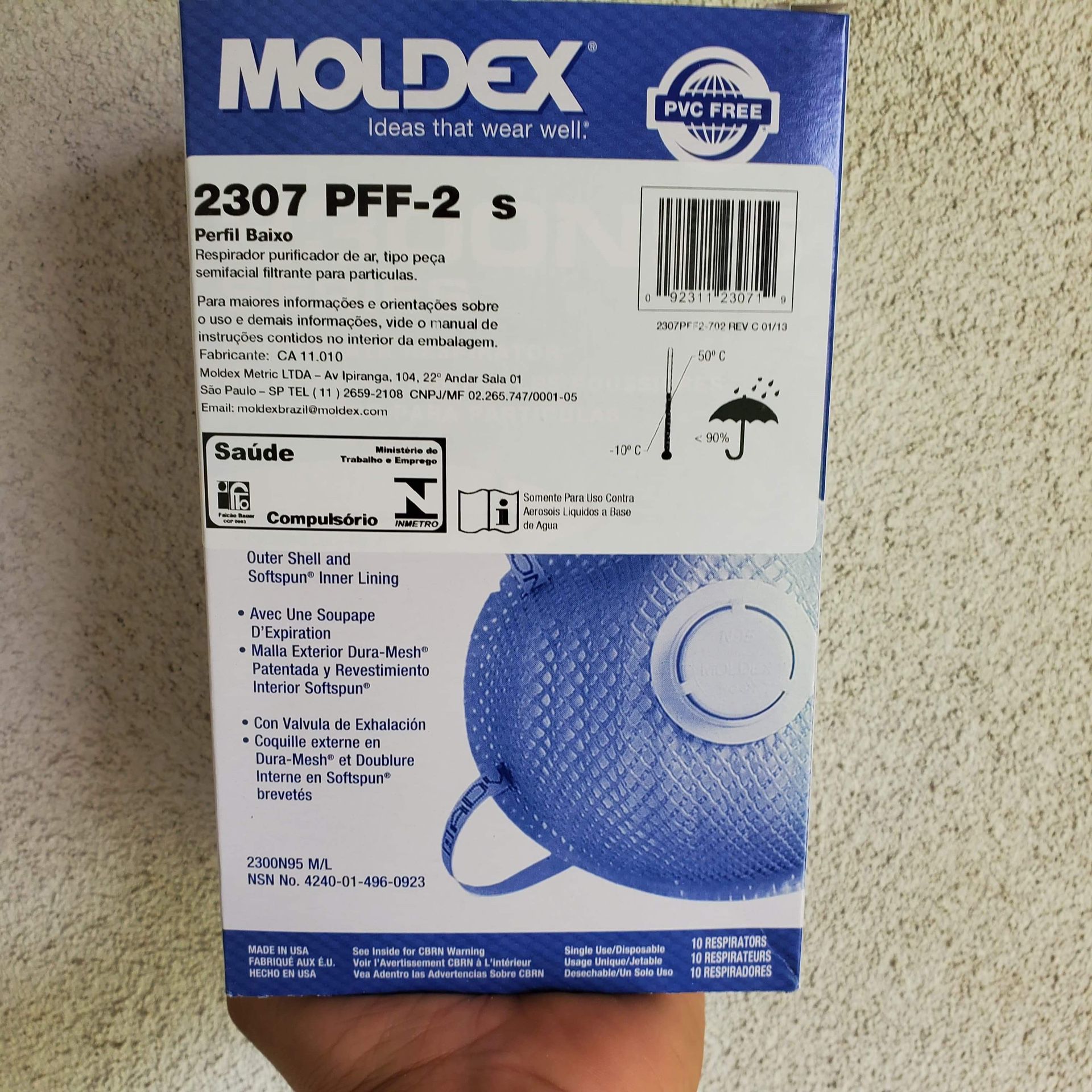N95 face mask Moldex 2300n95 10 pack.