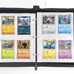 400 Card Holders with 50 Removable Sleeves, Portable Card Binder Album with zipper, Card holder Book for Game, Sport Collection (Pink)