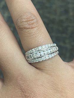 14K White Gold Diamond Ring - 1.00 CTTW Natural Diamonds 