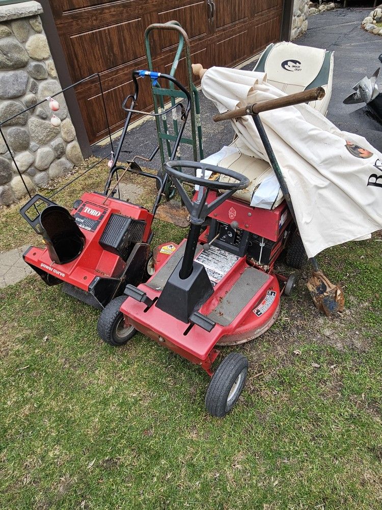 Riding Mower, Snowblower, Hand Cart, Umbrella