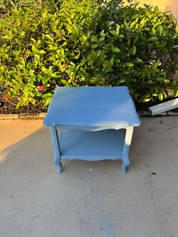 Baby Blue End Table