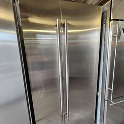 42" JENN AIR BUILT IN STAINLESS STEEL REFRIGERATOR 