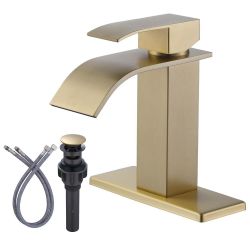 Single-Handle Single-Hole Bathroom Faucet: $57.68