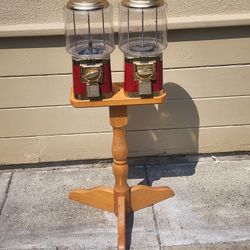 CANDY DISPENSER with Wooden Stand