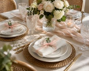 🤍 Handmade Cloth Napkins – Set of 6 🤍