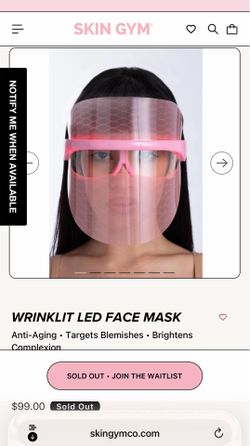 Skin Gym Wrinklit LED Face mask