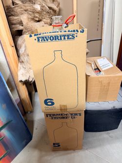 5 and 6 gallon Italian glass carboy