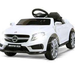 12V Electric Kids Ride On Car, Licensed Mercedes Benz GLA45 Toy Car with Remote Control, MP3 Plug, USB, 2 Speeds, LED Lights, Battery Powered Toy Vehi