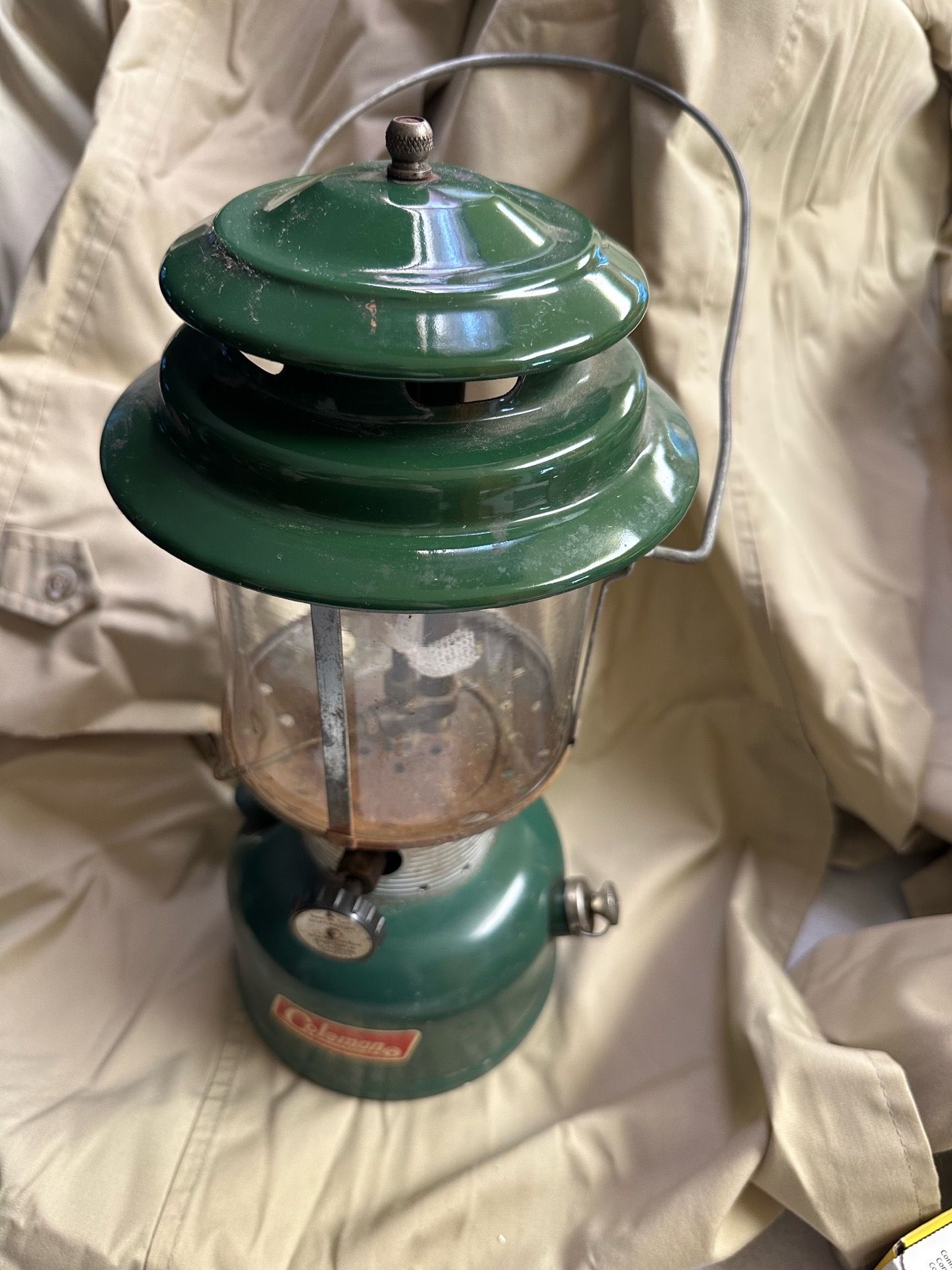 Vintage 1966 Coleman Lantern with Glass