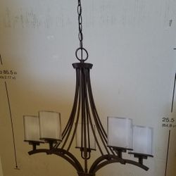 Brand New  Hampton Bay  5 Light  Chandelier 