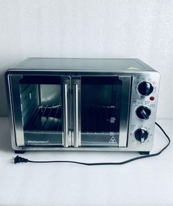 Elite Gourmet Double French Door Toaster Oven With 25L Capacity