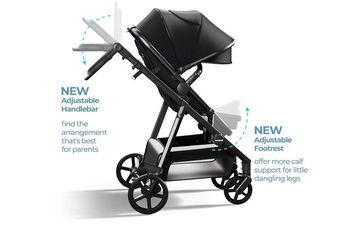 All black Mompush stroller