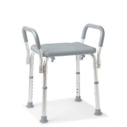 Guardian Medline Bath Bench, Arms, Shower or Tub Stool, Adjustable Height