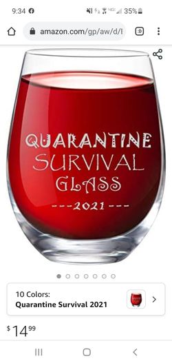 New Quarantine Survival Wine Glass
