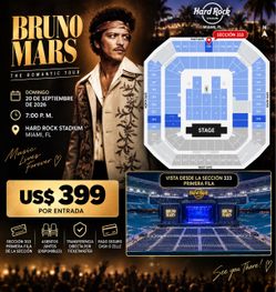 Concierto Bruno Mars - Sept 20 - Miami
