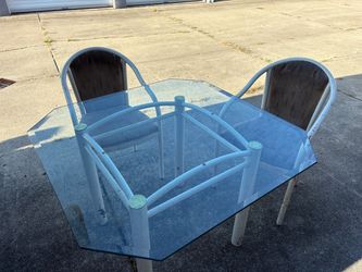 Glass top table