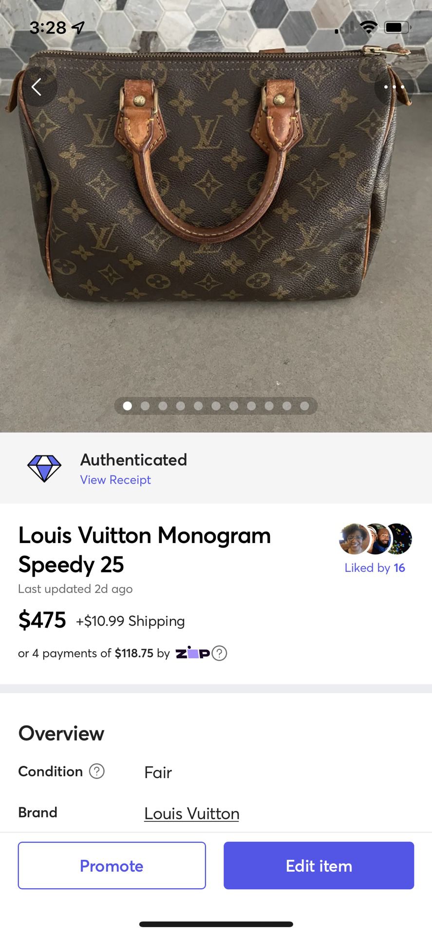 Authentic Louis Vuitton Speedy 25