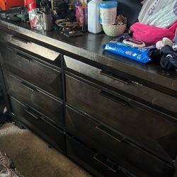 6 Drawers Dresser With Mirror 