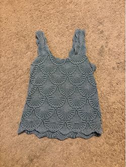 dark gray square neck tank top