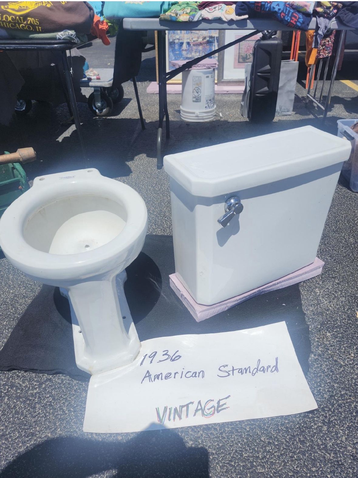Antique 1936 Vintage, Standard Toilet