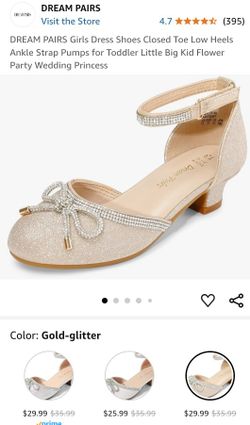 Dress shoes Gold Glitter Closed toe Girls Size 6