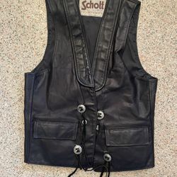 Vintage  SCHOTT Leather Vest Women’s S/M