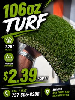 New 1500sf Roll Synthetic Grass 106oz Turf