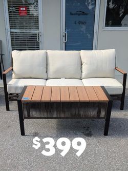 Outdoor Patio Sofa and Coffee Table Set