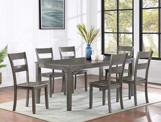 7 Pc Dining Set - Table, 6 chairs