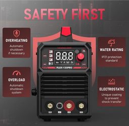 YESWELDER 135A MIG Welder, 110V Flux Core Gasless MIG/Lift TIG/Stick 3-in-1 NEW