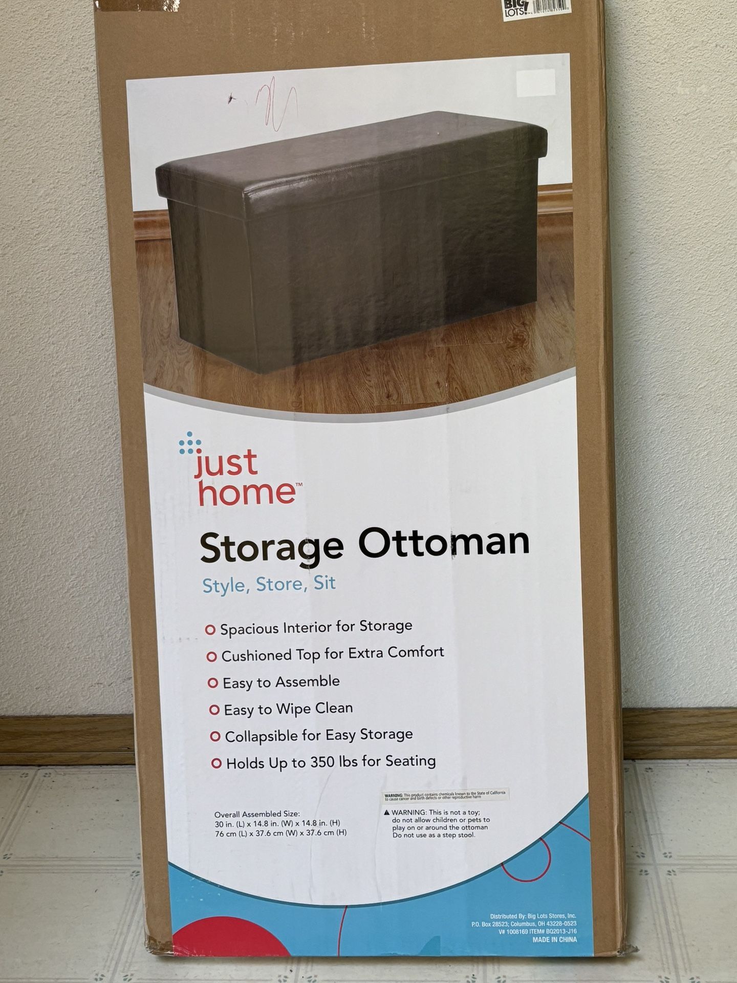 Espresso Rectangular Ottoman