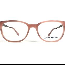 Lucky Brand Eyeglasses Frames D221 PINK HORN Gold Square Full Rim 52-17-140