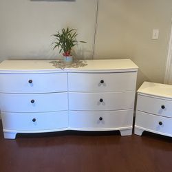 dresser, with 6 drawers and 1 nightstand 