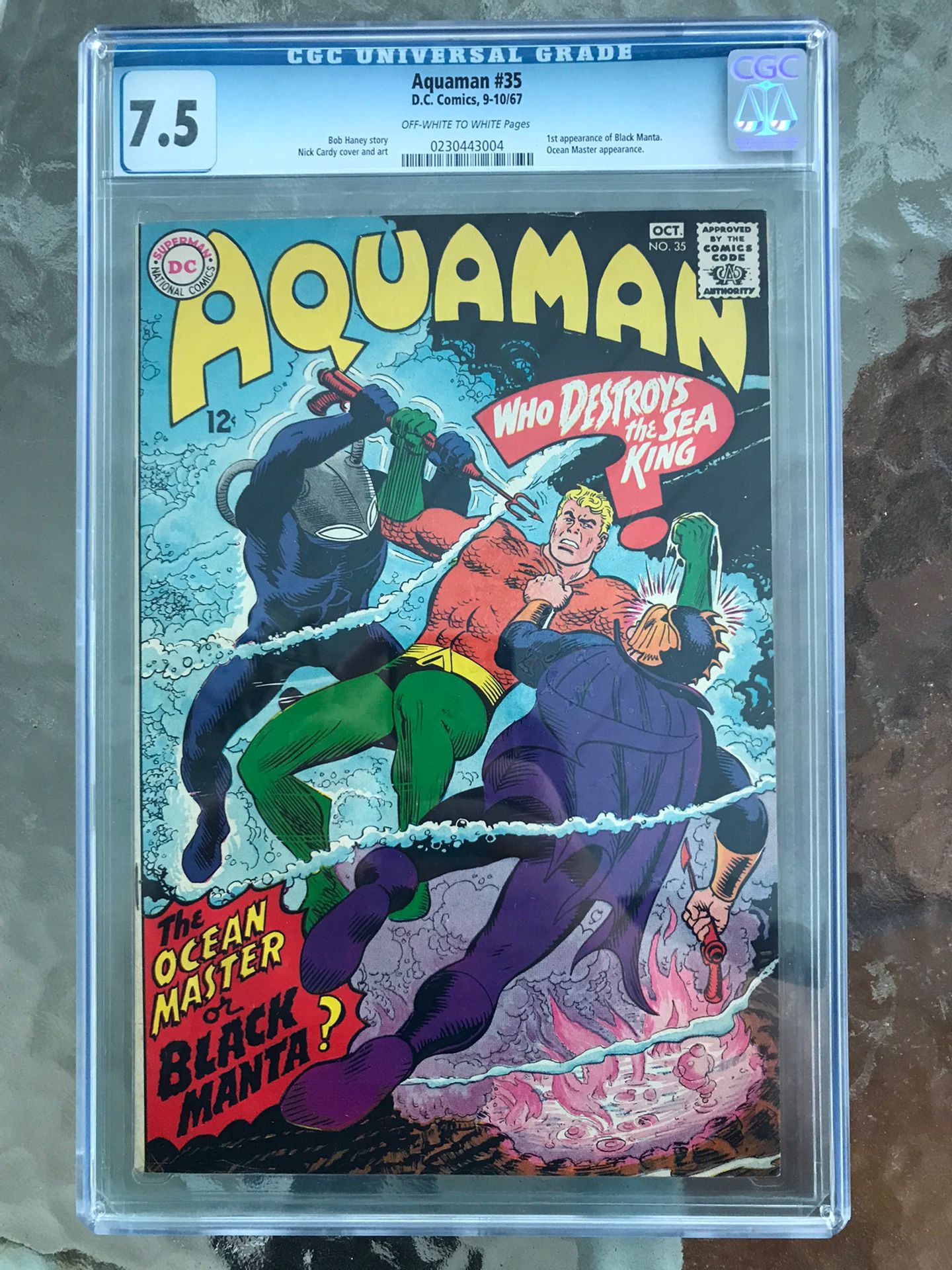 Aquaman #35 (1967) CGC 7.5 — 1st Black Manta app; Nick Cardy cover and art