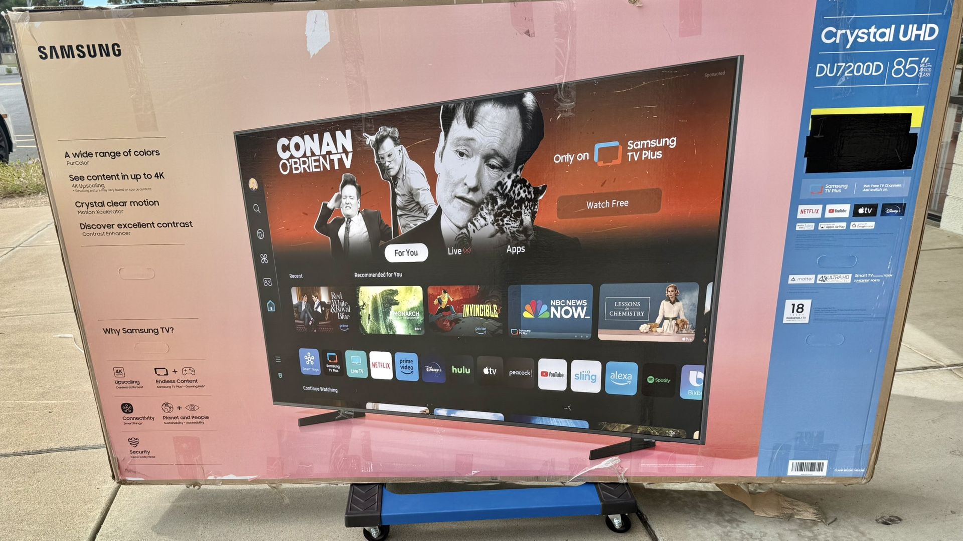 85 TV Samsung 4K smart HDTV $55 down on financing free delivery six month warranty