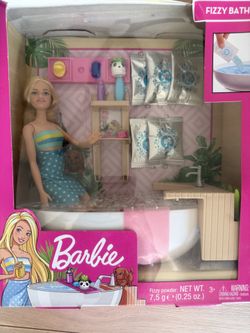 Barbie Self-Care Fizzy Bath Blonde Doll & Bathtub Playset