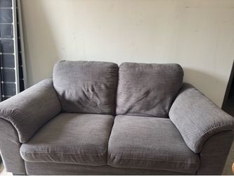 Gray love seat