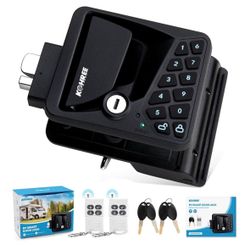Kohree RV Door Lock Keyless Entry, RV Door Locks Replacement with Keypad and Remote, 100% Metal Camper Travel Trailer Door Lock, Secure Camper Latch R