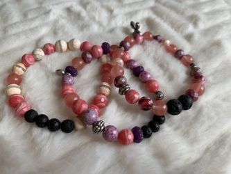 Lava rock bracelets